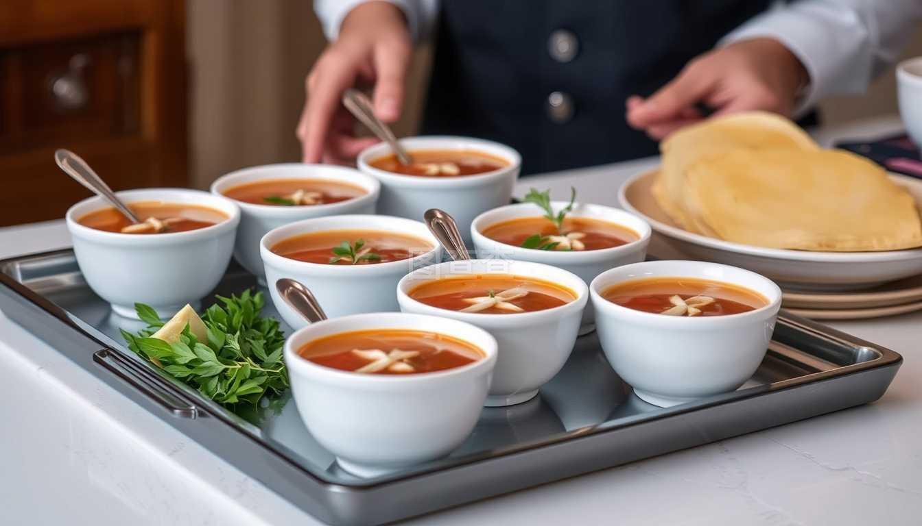 餐飲服務的精髓 托盤中的湯與細節之美